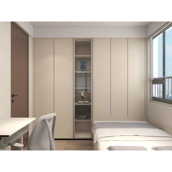 Stainless Steel Kid'S Wardrobe With Glass Display And Full-Wall Storage