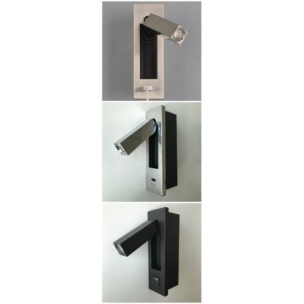 Rotating white painting modern led bedside wall light hotel headboard wall light reading wall lights