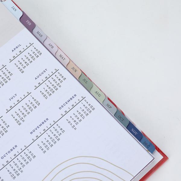 Spiral Binding Custom Marble Printing 2024 Dairy Daily Weekly Monthly Journal Planner