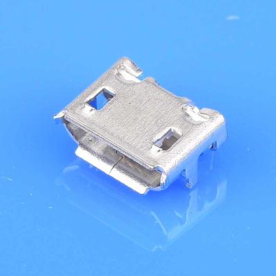 Alinta Micro USB Receptacle DIP Horn Shape Shell de aço inoxidável Branco para 10000 ciclos Durabilidade