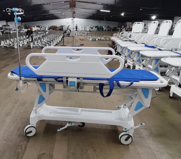 Manual Patient Transfer Stretcher Heavy-Duty Medical Transport Trolley