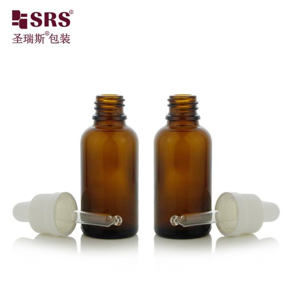 D010 Transparent Glass Mold Glass Bottle With CRC Child Resistant Cap Dropper Lid For Hair Essence Serum