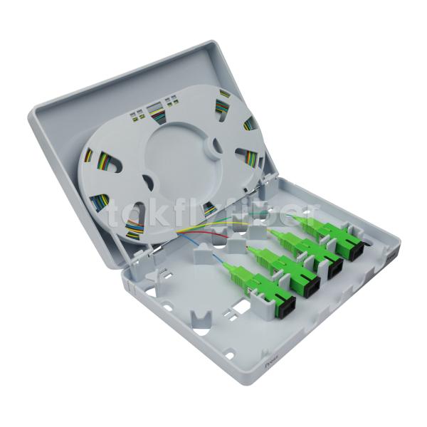 Розетка пластикового волокна LC портов SC 8 портов планшайбы 4 держателя стены FTTH GPON EPON оптически