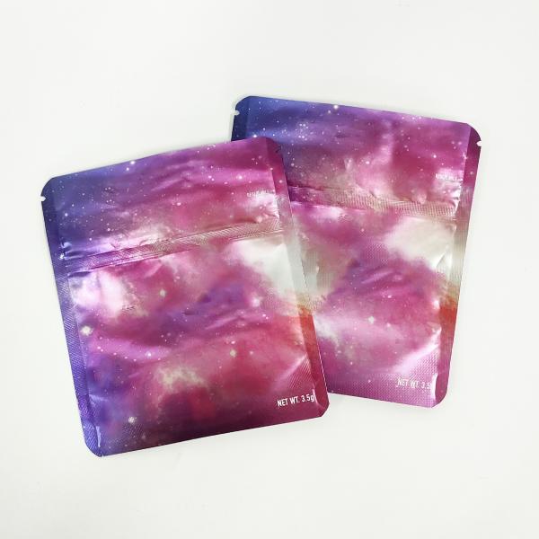 3.5g Child Resistant Custom Mylar Bag Aluminum Foil Resealable Stand Up