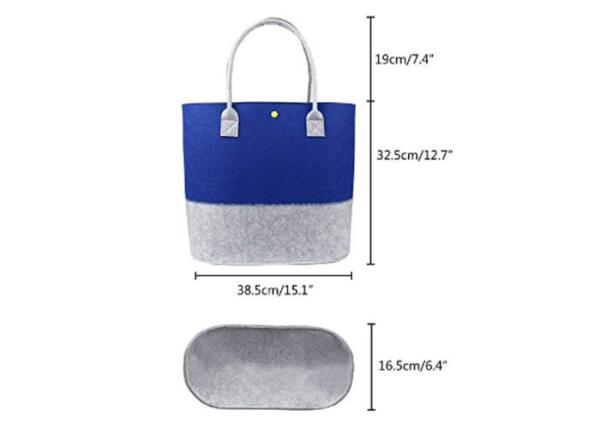 Eco-Friendly Ladies Felt Shopping Bag Leisure Stitching Design Multiple Color