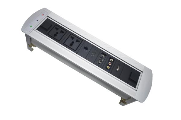 BNT Aluminum Alloy Wire Silver Color tabletop flip up outlet   With CRA Configuration  EK9522