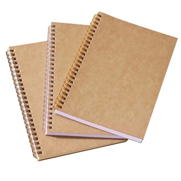 Cuaderno de papel de Kraft espeso de estilo retro de impresión simple