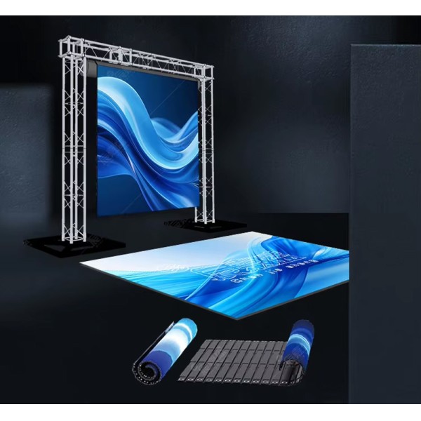 Flexible LED Roll-Up Display with P1.25mm Pixel Pitch and 600-800nits Brightness for Space-Saving Design