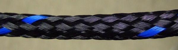 Polyethylene Diamond Braided Rope White Blue Mixed Hollow Braid Rope