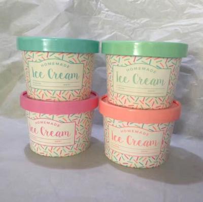 100 Lids Per Pack Ice Cream Paper Cup With Lid Customized Logo for Business Needs