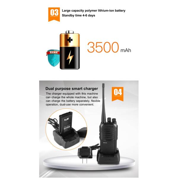 Simple and Stylish Wireless Wanhua Walkie Talkie Dual Band Call End Beep Vox Flashlight