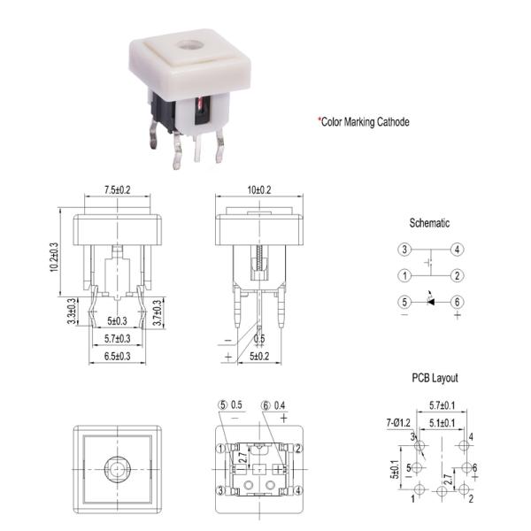 PA66 / PPA Actuator Panel Mount Lighted Light Switch