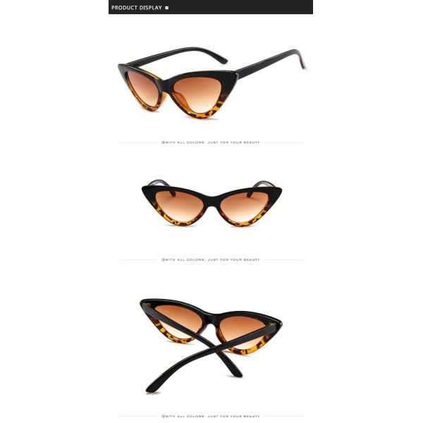 Retro Vintage Narrow Cat Eye Sunglasses Women Cat Eye Clout Glasses Plastic Frame