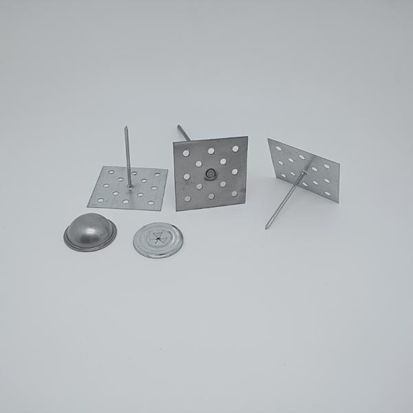 50 X 50mm Base 12GA Peel Press Perforated Base Insulation Pins Stuck Up Insulation Stick Pins