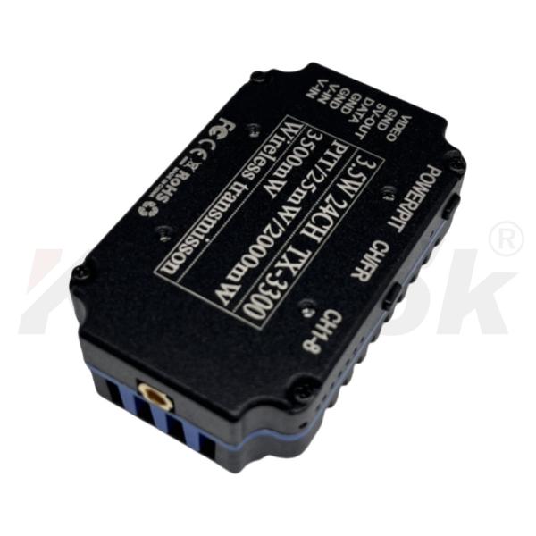 3.3GHz 3.5W 超軽量 24チャンネル FPV アナログビデオ送信機 24.5g ドローンレース専用