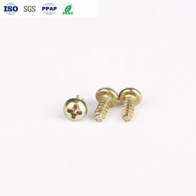Golden Decorative Screws Carbon Steel Small Self Tapping Screws Disc Head For Furniture Industry