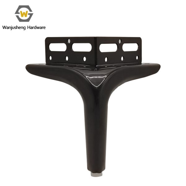 Sofa Support Feet Bed Legs Triangle Belt Corner Code Black Cabinet Metal Furniture Legs Hardware Accessories