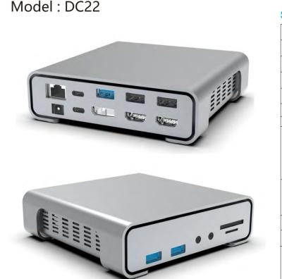 Hdmi 4K Triple Monitor Docking Station Usb C Com Porta Ethernet Para Macbook Air Laptop