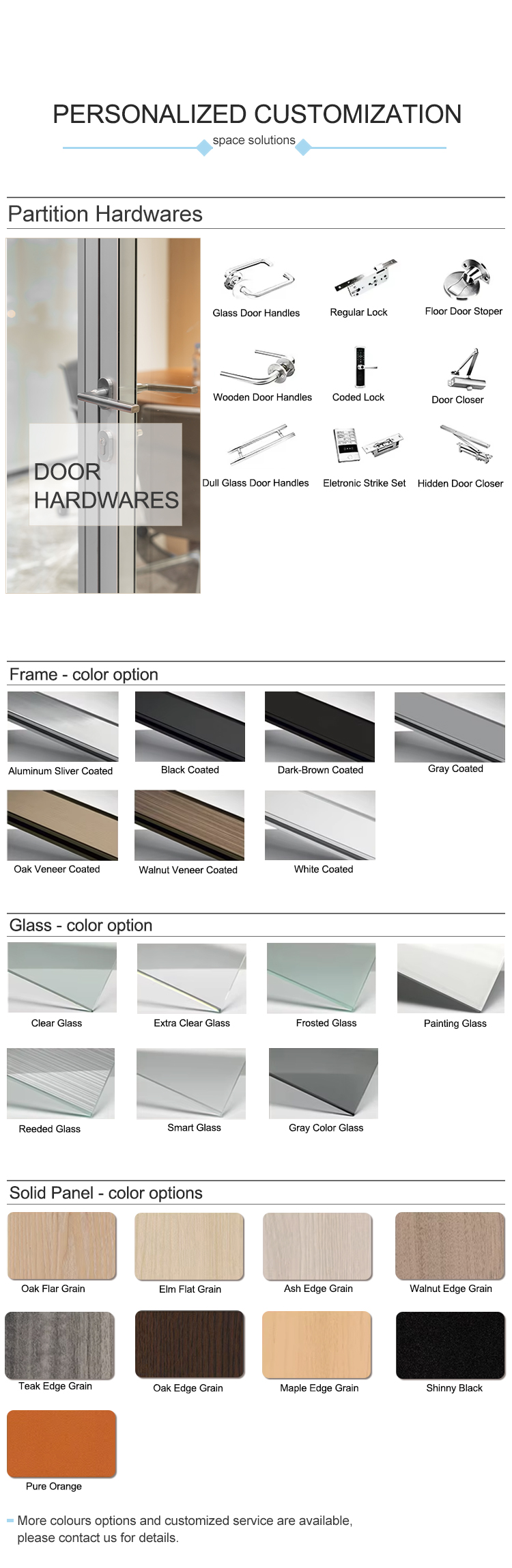 Modern Style Office Room Divider Office Glass Dividers Wall Partition Office Space Division