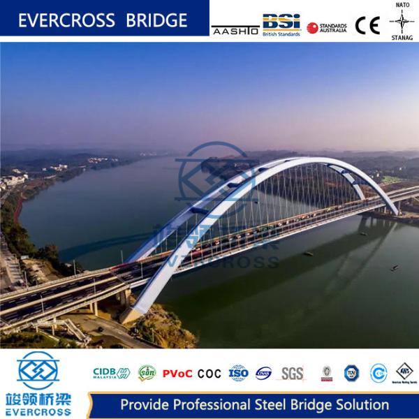 Upper Bearing Modern  Simple Arch Bridge Steel Construction Prefabricated