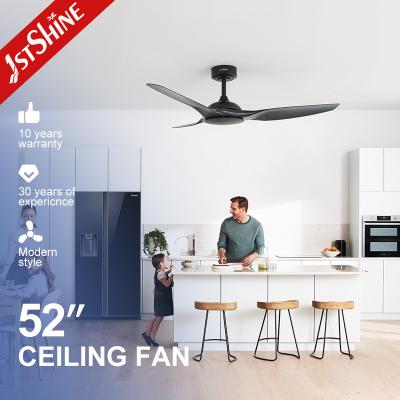 Design simples 6 velocidade controle remoto Ventilador de teto preto sem luz 1stshine OEM
