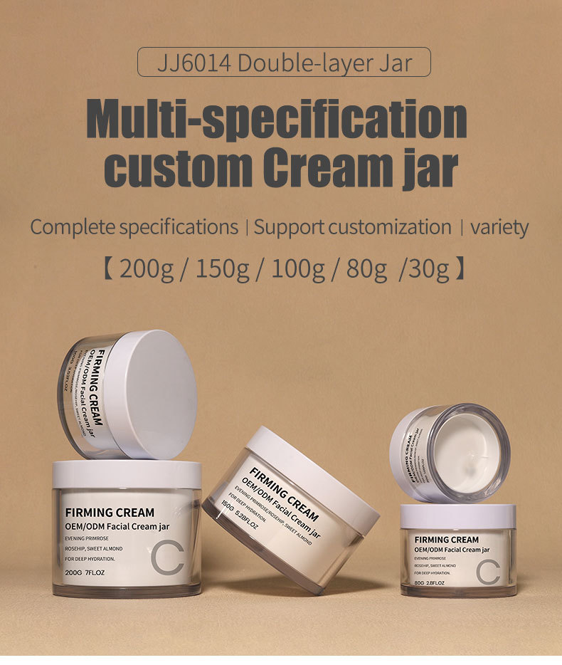 100ml Wide Mouth PET Scrub Jar with Custom Color Double Layer Cosmetic Container