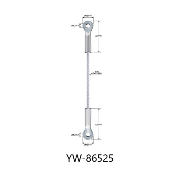 Assembly Stainless Steel Wire Rope Slings With Double Eyelet At The Ends YW86525