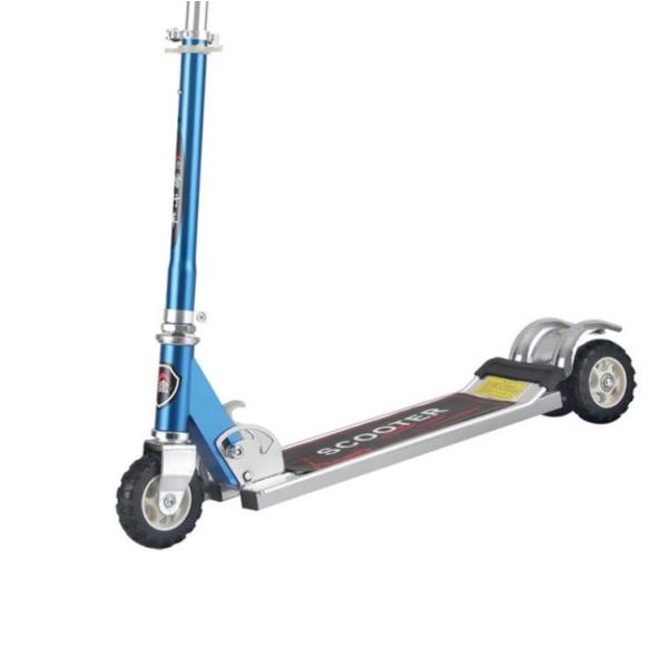 Children'S 3 Wheels Skate Kick Scooter Wide Plate Knobby Tires For Age 6-12