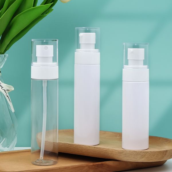 Double-Step Design PET Spray and Lotion Bottles with 30-80ml Capacity for Lightweight Cosmetic Packaging