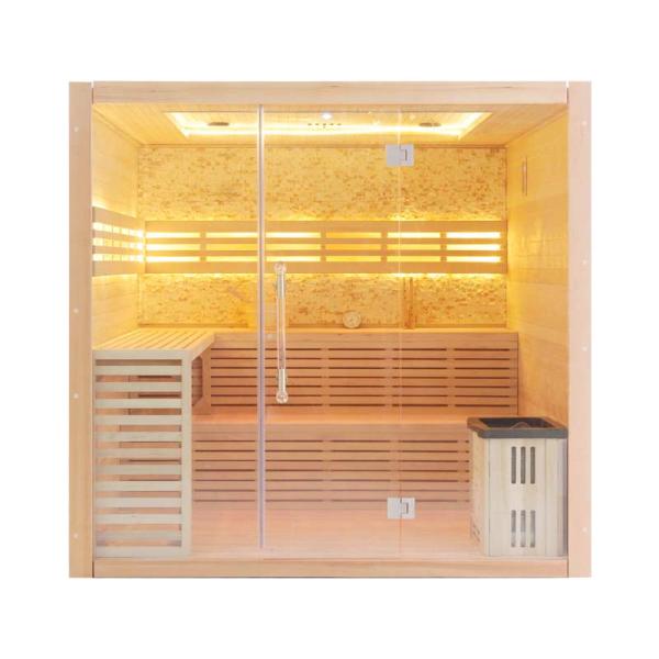 Indoor Dry Steam Sauna Room Full Body Detox Sauna Cabin With Stove Heater