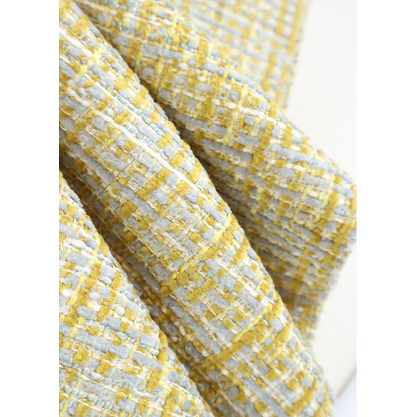 Two-tone Crosshatch Pattern Woven Chenille Fabric For Sofa Upholstery