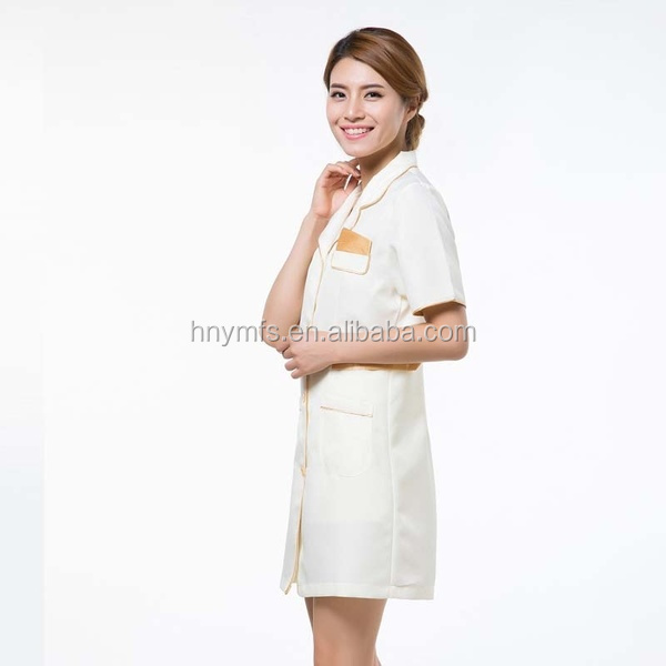 Os multi bolsos das mulheres nutrem o material do algodão de Medical Scrub Suit 65%