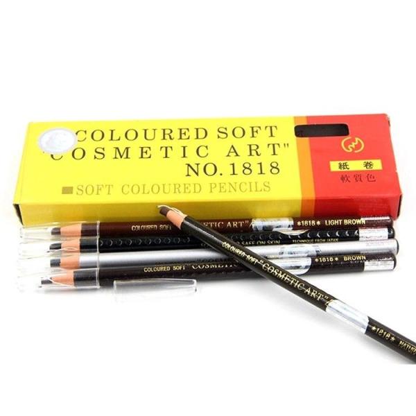 Permanent Makeup 12pcs per box Paper Roll Cosmetics Pull Eyebrow Eyeliner Pencil 5 colors