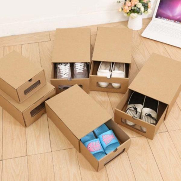 Triangle Sneaker Shoe Box White Slotted Boxes Corrugated Paper High Efficiency Creatrust Handmade Environmental Modern Luxury
