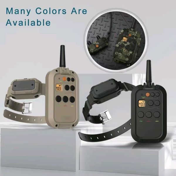 Professional Multifunctional Waterproof IPX7 Nylon Fashion Dog Training Equipment 900 Meters Remote Control Rechargeable Barking