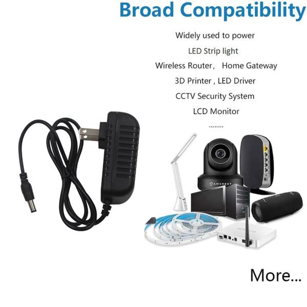 1A Adjustable 3-12V DVR Adaptor DC 12V 2A Output AC-DC Switching Power Adapter for CCTV