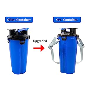 Dog Travel Water Bottle Collapsible Bowls, 2 in 1 Pet Food Container with Collapse Bowls, Outdoor Portable Water Bowls