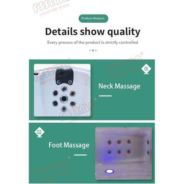 Ванна спа водоворота Freestanding воздушных струй на открытом воздухе над земным бассейном