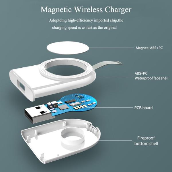 FCC de carte PCB d'ABS sans fil portative de chargeur d'Usb 2W pour Apple Iwatch