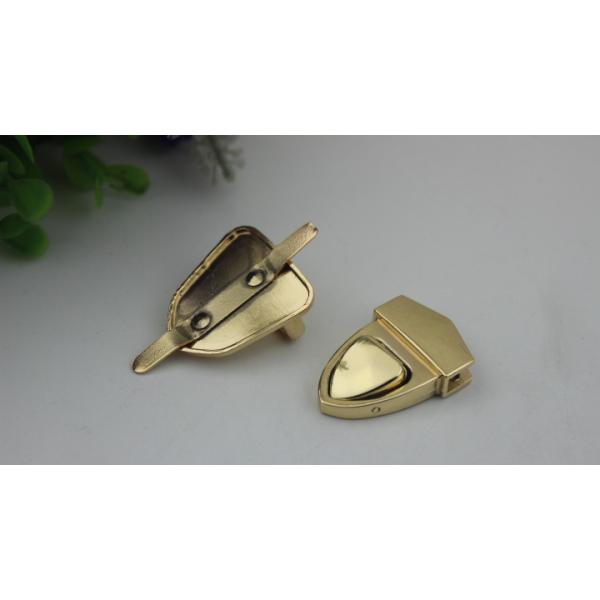 Promotional bag metal fittings handbag locks modern light gold push lock for leather bags
