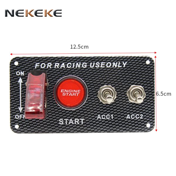 Carbon Fiber Marine Rocker Switch Panel with IP65 Waterproof Rating and 10000 Cycles Durability