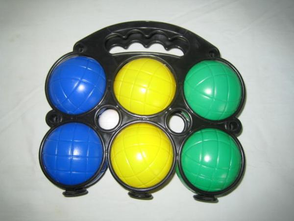 6 Plastic Ball Bocce , Petanque set, Boules Set,petanca