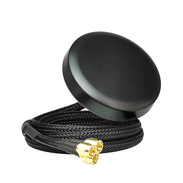 На открытом воздухе водоустойчивые 3 в одной комбинированной антенне шайбы wifi диапазона 2.4ghz 5.8ghz антенны MIMO LTE 4g 5g GPS хоккея шайбы двойной