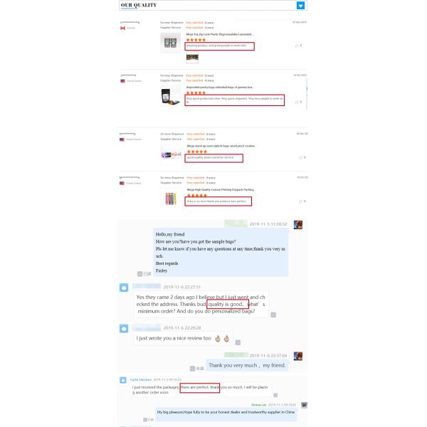 Смороженный пищевой класс пластиковый рюкзак с резьбой Пищевая упаковка Печать цифровой печатный стоять вверх мешок пластиковый пакет