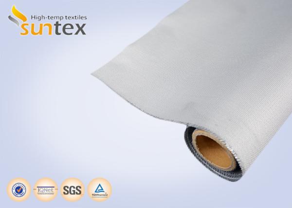 Thermal Insulation Fabric Polyurethane Coated Fiberglass Fabric M0 Smoke Barrier Fabric 0.43mm