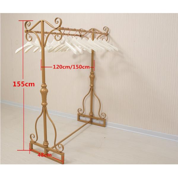 Estantes de una tienda de la ropa de las mujeres/color de oro al por menor de los sistemas de visualización de la ropa