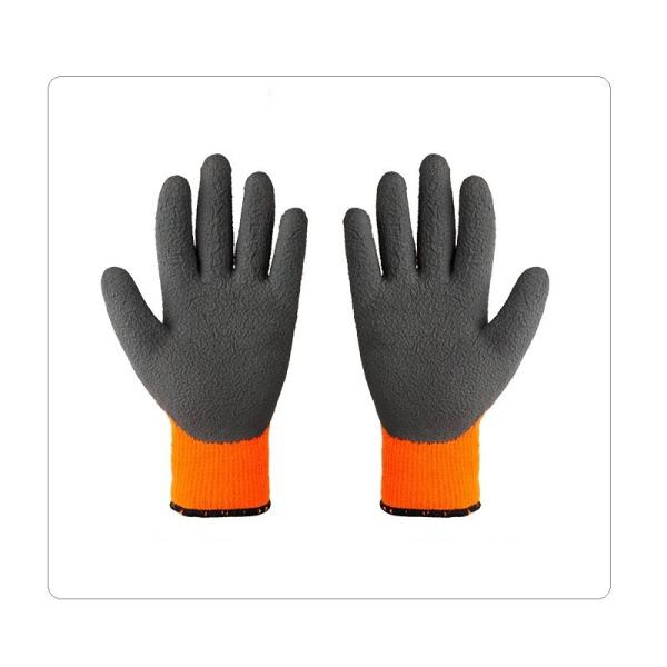7 da palma acrílica grossa da espuma do uso de Terry Brushed Big Hand Winter do calibre luvas revestidas do látex