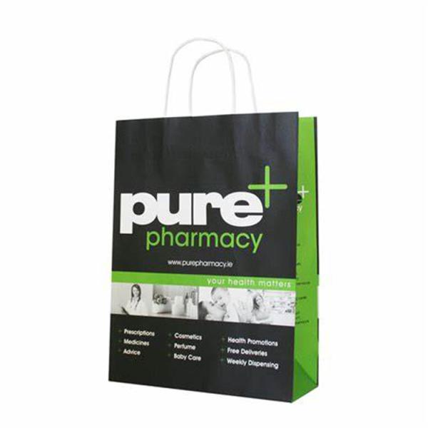 Pharmacy Prescription Brown Kraft SOS Bags Custom Printed