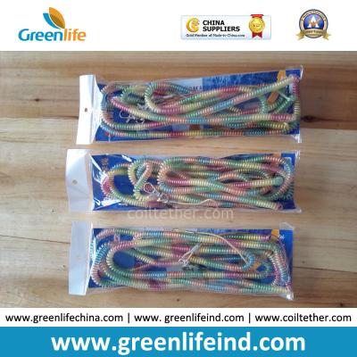 Full Color Long 10Metre Fly Fishing Anti-lost Coiled Lanyard Leashes in Polybag Packing