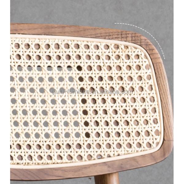 Silla de comedor de madera de ratán de ceniza sólida de diseño nórdico moderno para muebles de hogar